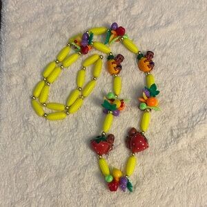 VINTAGE - Colorful Fruit Beaded Necklace